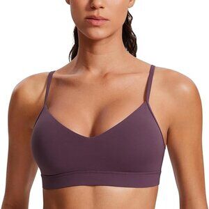 Yoga V-Neck Sports Bra - Medium - New